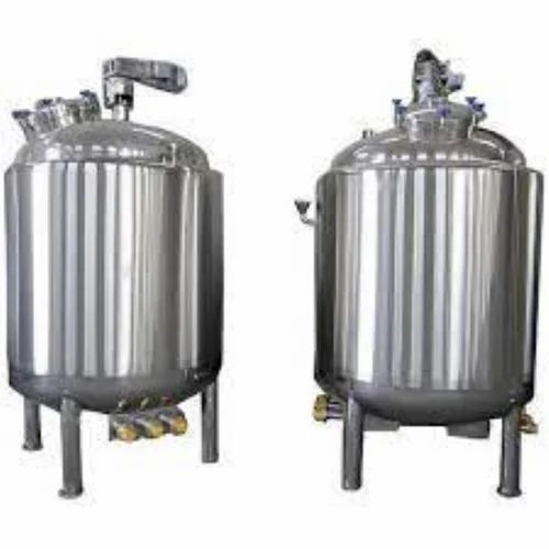 Stainless Steel Storage Tank - 500 Liter Capacity for Chemicals/Oils, Silver Finish - Ideal for Industrial Usage