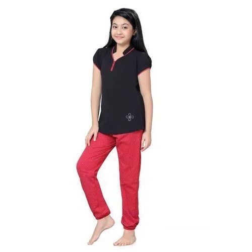 Stylish Premium Girl Night Suits - Cotton, Sizes S, M, L, XL | Comfortable Fit, Breathable Material, Lightweight, Elastic Waistband, Cute Patterns, Easy to Wash, Variety of Colors