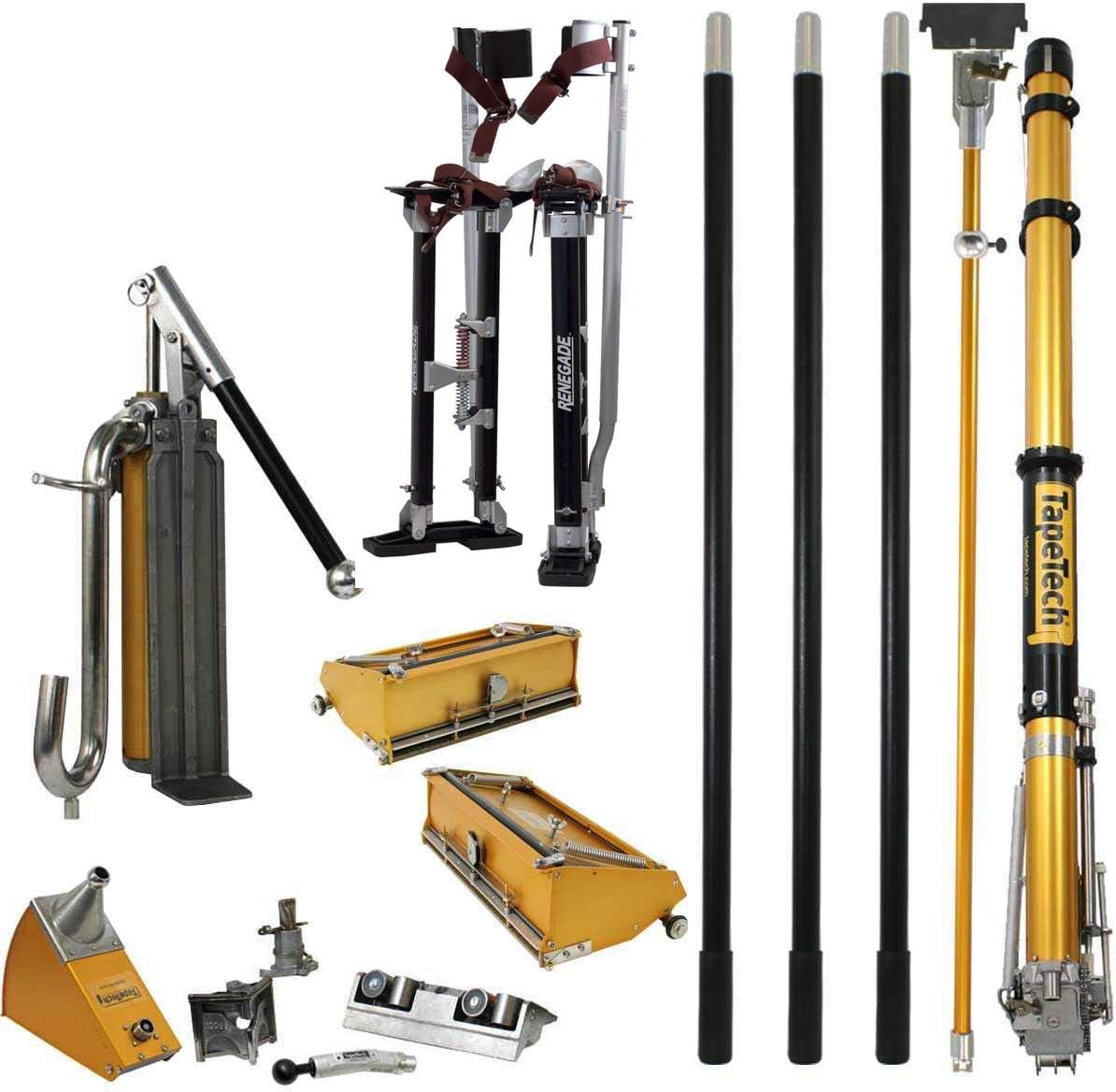 TapeTech Full Set of Drywall Tools with Stilts