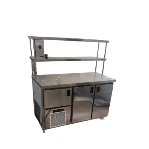 Under Counter Chiller - 300L Capacity, Double Door Design | Stainless Steel, 5 Star Energy Efficiency, 60x27x34 Inches