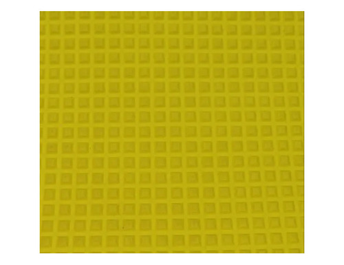 Yellow Rubber Floor Mat - 3 mm Thick, Square Dot Pattern | Water Resistant, Corrosion-Resistant, Commercial Use, Yellow Rubber Material