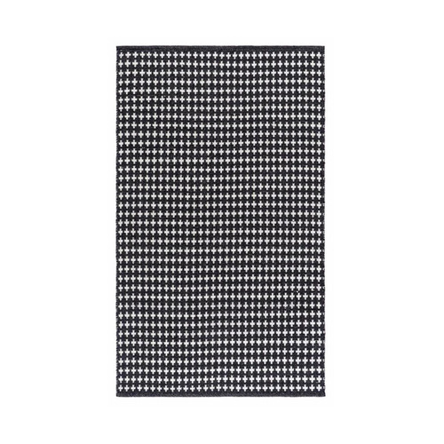Hand Woven Jute And Wool Rug - 6mm Thick Rectangular Design, Black And White Colors, Anti-slip Feature, Hand And Machine Washable For Home And Hotel Use
