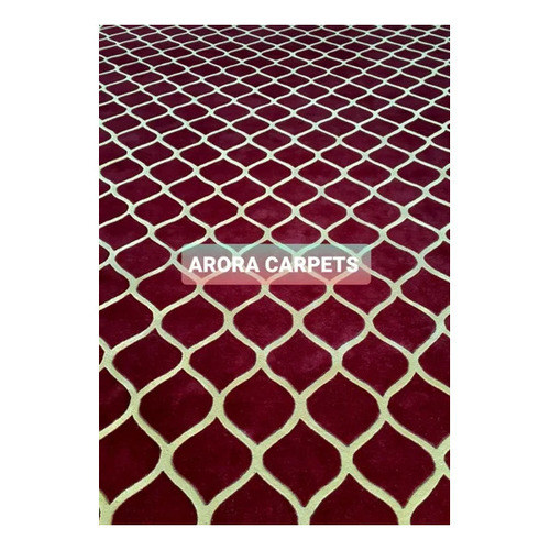 Banquet Wool Floor Carpet - Wool Material, Rectangular Shape | Easy to Clean, Non-Slip, Modern Design, Printed Pattern for Hotels
