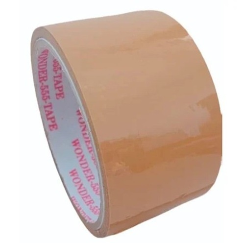 Brown BOPP Self-Adhesive Tape - 2 Inch Width, 20 Meter Length, 40 Micron Thickness | Ideal for Packing, Durable and Strong