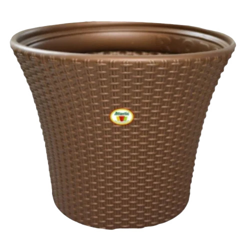 Brown Plastic Flower Pot