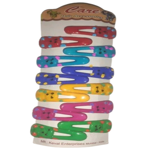 Hair Accessories - Plastic Material, 6 Pairs Multicolor Hair Pins | Fancy Style for Women and Girls