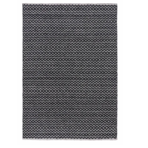 Polyester Hand Woven Rug - 4mm Thick, Black Base | Modern Multicolor Design, Anti Slip, Machine & Hand Washable for Home and Hotel Use