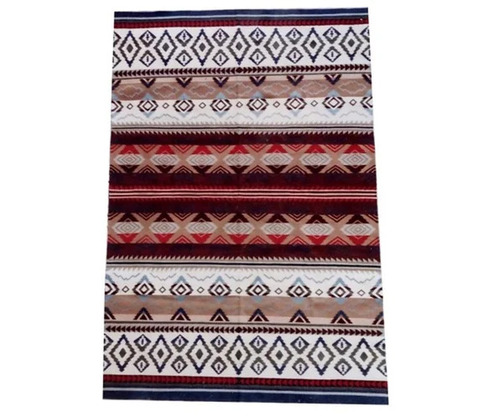 Rectangular Hand Woven Kilim Rugs - Wool 80% & Cotton 20%, Multicolor, Anti Slip & Washable Features, Ideal for Homes & Hotels