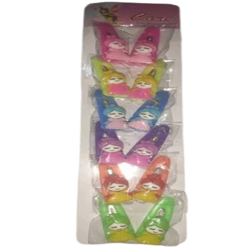 Tic Tac Hair Pin - Plastic, 6 Pairs in Multicolor | Fancy Hair Accessories for Casual Wear, Ideal for Women and Girls