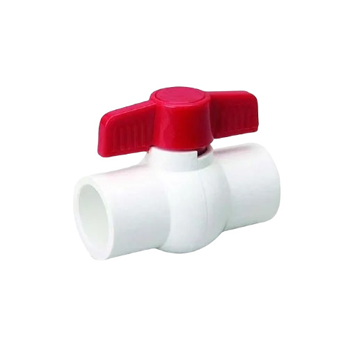 UPVC Ball Valve - Premium Grade, Optimum Quality | White Color, Ball Structure for Water Flow Fittings