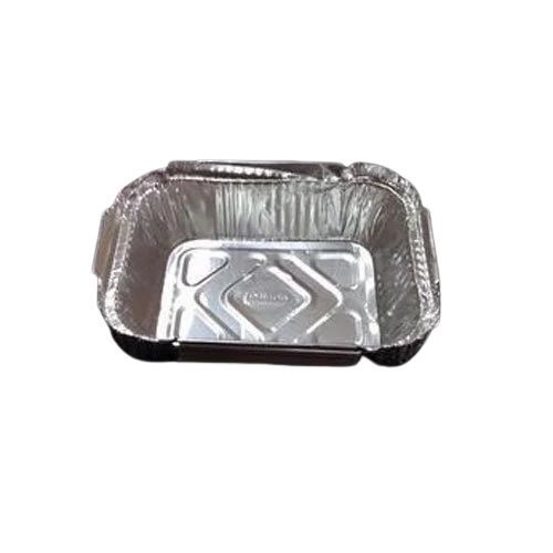 250ml Aluminium Container - Square Shape, Silver Color with Glossy Lamination | Leak-Proof, Reusable, Compact Storage, Easy to Clean, Customizable Sizes