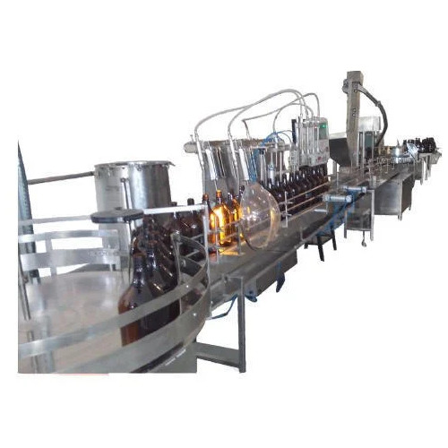 Automatic Liquid Filling Line - Stainless Steel, 3-4 HP, 220V | High Performance, High Efficiency, Simple Control, Ideal for Chemical and Beverage Applications