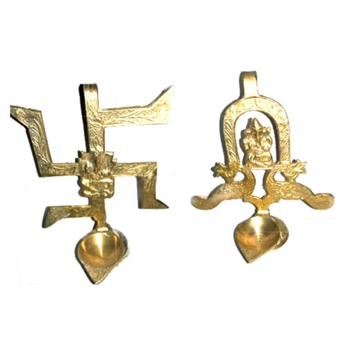 Brass Ravan Deep - 3+4 mm Thickness, Yellowish Gold Finish | Handcrafted, Elegant Design for Traditions and Festive Rituals