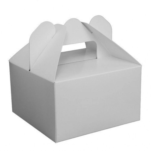 Cake Packaging Box - Durable Paper Material, Eco-Friendly Design | Rectangular Shape, Industrial Use for Food, Elegant White Color