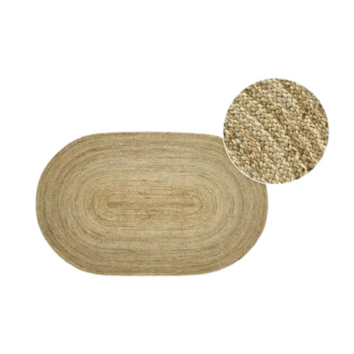 Cotton Jute Floor Rug - Color: Brown