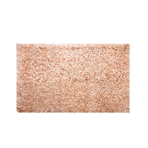 Cotton Polyester Shaggy Floor Rugs - Rectangular 3.6x5.6 ft, White n Beige | Anti-Slip, Quick Drying, Hand Washable, Corrosion Resistant
