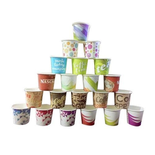 Disposable Paper Cup - Printed, 150 Pieces | Eco-friendly, Biodegradable, Lightweight, Heat Resistant, Stackable, Variety Of Sizes, Premium Quality