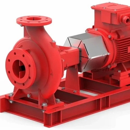 Electric Fire Fighting Pump - Metal, 100m Head, 300 LPM Max Flow Rate, 2900 RPM Speed | Red, All Sizes, Fire Application