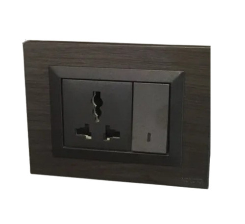 Electrical Modular Switch - Polycarbonate, Standard Size, Black Color | Shock and Heat Resistant, High Efficiency, Easy to Install