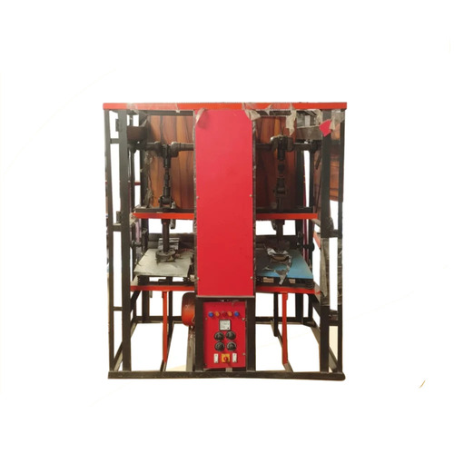 Fully Automatic Paper Plate Making Machine - Mild Steel, 2000 PCS Per Hour Production Capacity, Red Color, Plate Thickness 0.25-5 mm, 1 Year Warranty, Automatic Grade