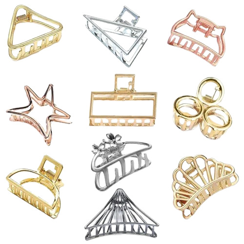 Hair Clutcher - Plastic Material, Multicolor Design | Fancy Accessory For Party & Wedding, Stylish Look For Women And Girls