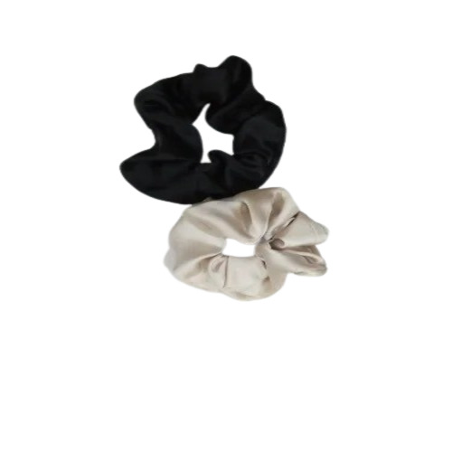 Hair Cotton Scrunchies - Multicolor, Fancy Plain Pattern | Stylish Accessory for Women, Perfect for Parties and Weddings