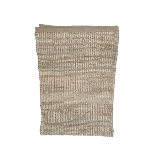 Handmade Chenille Jute Rug - 4x6ft, 5x8ft & 8x10ft Sizes | High Strength, Anti-slip, Quick Drying, White/ivory Natural Color