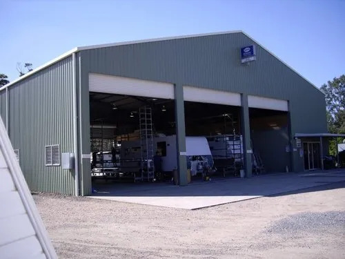 Industrial Building Shed - Steel Material, Corrosion Resistant, Various Colors | High Strength Industrial Warehouse Shed