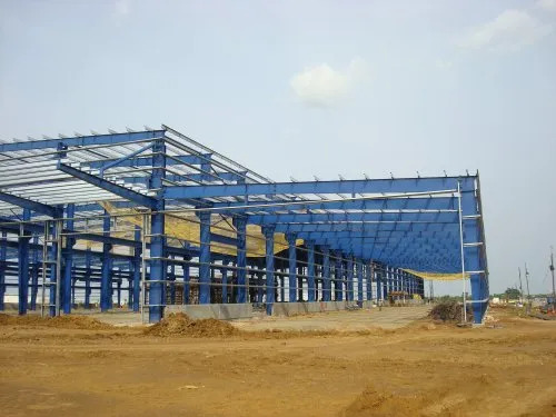 Industrial Prefabricated Shed - Steel Material, Corrosion Resistant, High Strength , Blue Color, Industrial Style