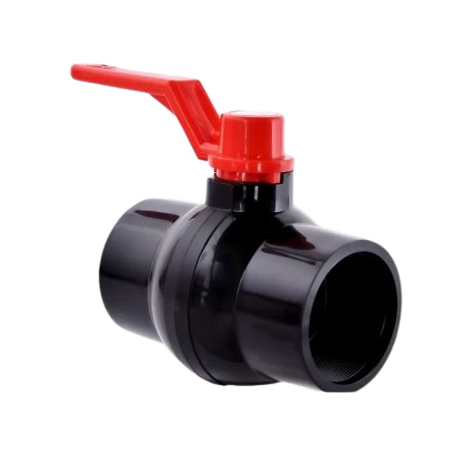 Long Handle Ball Valve - PP Material, 1/2 Inch Size, Black Color | Durable, Fine Finished, Perfect for Industrial Water Applications
