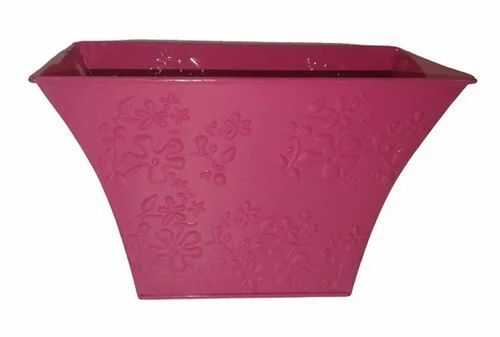 Metal Floral Flower Planters - Metal, 10" Depth, Purple Color | Fine Finished, Durable, Perfect Finish for Garden Use