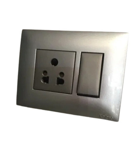 Modular Electrical Switch - Polycarbonate Material, Standard Size, Gray Color | High Efficiency, Easy To Install, Shock & Heat Resistance