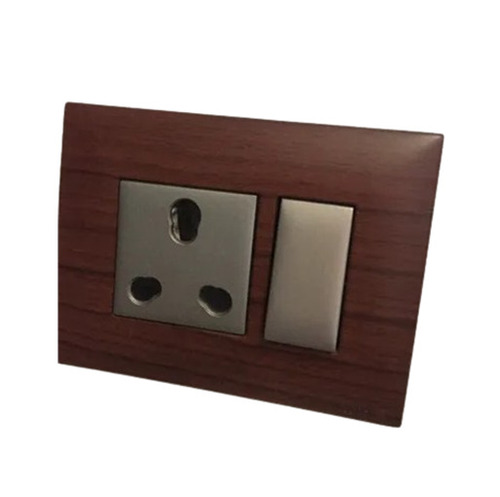 Modular Switch - Polycarbonate Material, Standard Size, Brown & Gray Color | High Efficiency, Shock & Heat Resistance, Easy to Install