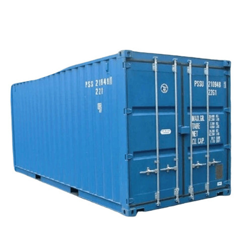 Ms Shipping Container - Mild Steel Construction, 20 Feet Length, Blue Color | Single Compartment, Heavy-duty, Portable, Easy To Clean, Corrosion, Rust, Water Resistant