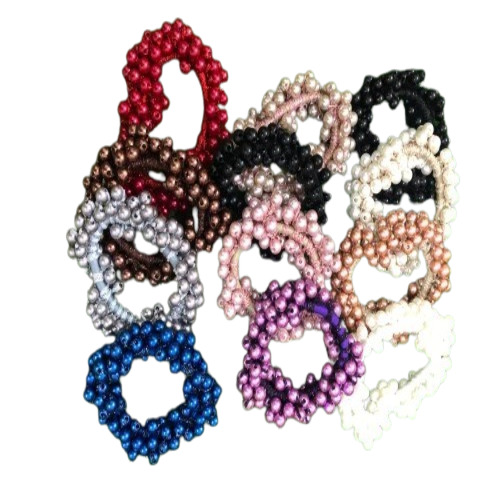 Pearl Hair Rubberbands - Rubber Material, Multicolor Style | Fancy Accessory for Women, Girls, and Baby Girls, Perfect for Parties and Weddings