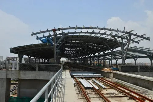 PEB Roofing Structure - Steel Material, Corrosion Resistant, High Strength | Use in Warehouse, Various Colors Available