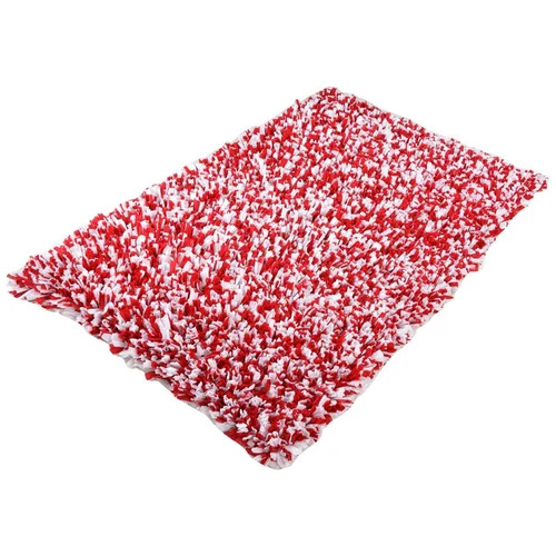 Polypropylene Rug - 3.6x5.6 ft, Blue and White Plain Pattern | Anti-Slip, Quick Drying, Hand Washable