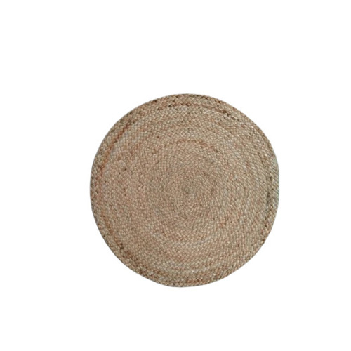 Round Braided Jute Floor Rug