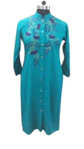 Sky Blue Designer Kurti - Design: Attractive