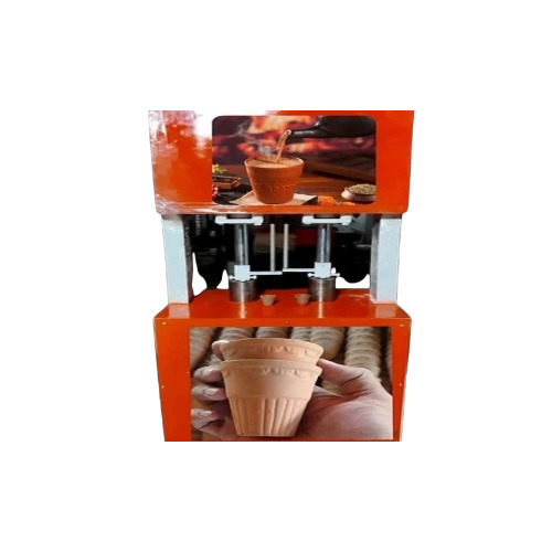 Tea Kulhad Making Machine - 100 ml Cup Size, 50 Cups/Min Capacity | High-Speed Production, Automatic Operation, Energy Efficient