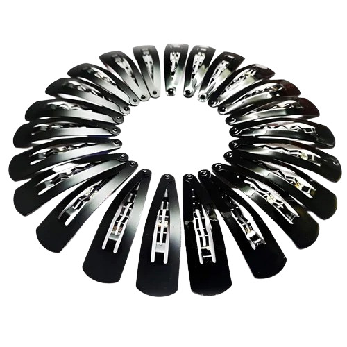 Tic Tac Hair Pin - Plastic Material, Fancy Style, Black Color | Stylish Look for Parties and Weddings, Suitable for Women and Girls