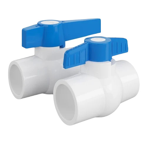 UPVC Ball Valves - 1/2 Inch Size, White Color | Premium Quality, Optimum Performance for Water Flow Fittings