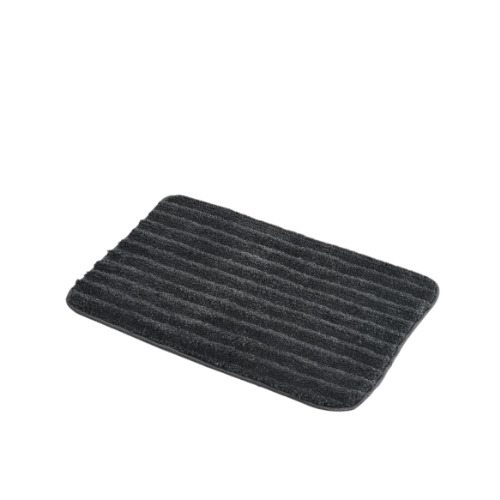 Microfiber Bath Mat - 20 mm Thick, Water Resistant, Slip Resistant, Machine Washable, Plain Brown, Rectangle Shape, Ideal for Home and Hotels