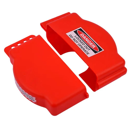 Adjustable Valve Lockout - Nylon Material Round Shape Red Color | Industrial Use Crack Proof Polished Finish