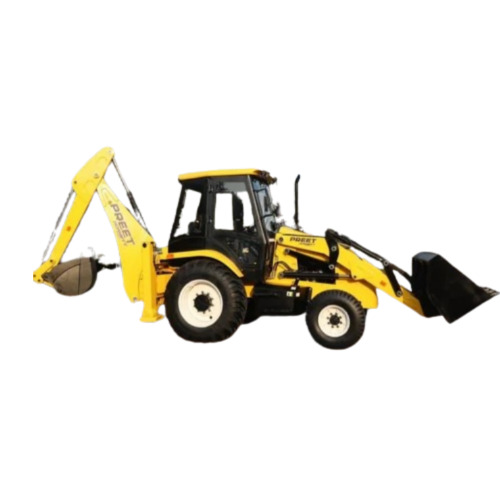 Bull Backhoe Loader - 1.1 Cum Capacity, 76 Hp Power , High Efficiency Yellow Wheel Loader with 4.60 m Digging Depth