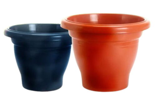 Classic Garden Pot - Plastic, 4.5" / 10" / 14" Dimensions, Red & Black Color | Durable, Round Shape, Fine Finished, Very Good Quality