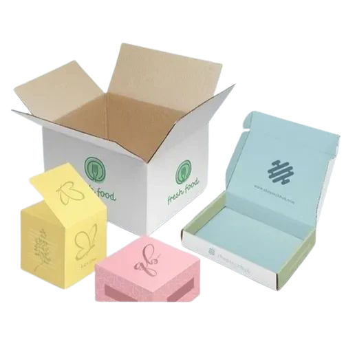 Cosmetic Packaging Box - 200 GSM Kraft Paper, Square Shape, 1 Kg Weight Capacity, Biodegradable & Moisture Proof, Litho Laminated Coating