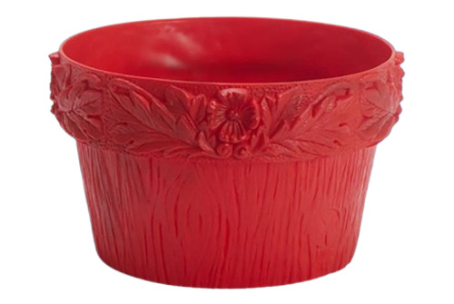 Garden Plastic Pots - 16 Inches, Red | Durable, Very Good Quality, Fine Finished, Round, Plain Design