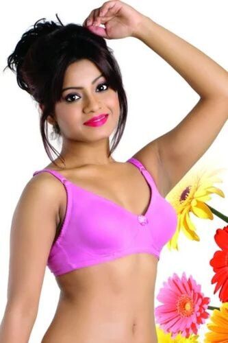 Ladies Bra - Cotton, Variety of Sizes in Purple | Comfortable Fit, Supportive Design, Underwire Support, Soft Fabric, Padded Cups, Seamless Design