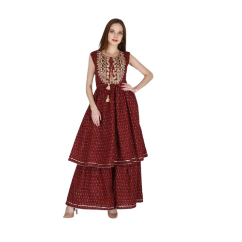 Ladies Cotton Three Piece Anarkali Suit